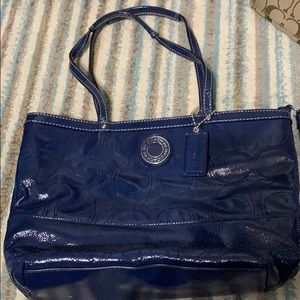 Blue Patton coach purse